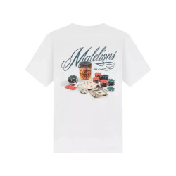 Malelions men playing cards t-shirt mm1-aw25-51 100 white