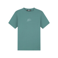 Malelions men striped signature t-shirt mm1-aw25-03 400 green