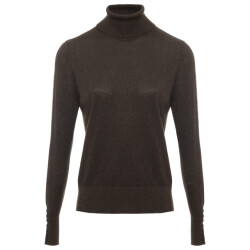 Emotions rollneck pullover is lurex 225105 908 choco