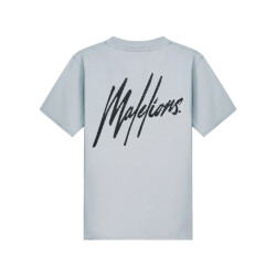 Malelions men striped signature t-shirt mm1-aw25-03 691 ocean grey