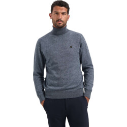 No Excess Pullover roll neck dusty blue