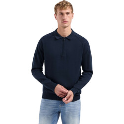 No Excess Pullover polo half zip solid night