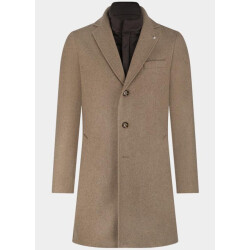 Bos Bright Blue Wollen jas igor wool coat 25301ig43bo/820 sand
