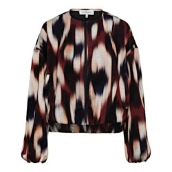 &Co Woman &co women jasje diede faded big wine red multi