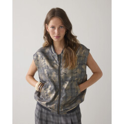Summum 9s141-12279 990 gilet check with foil black