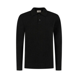 Pure Path Bouclé long knit polo