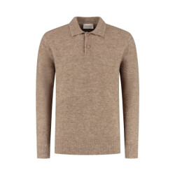 Pure Path Bouclé long knit polo