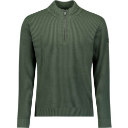 No Excess Pullover half zip rib variation dark green