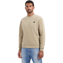 No Excess Sweater crewneck relief melange sand