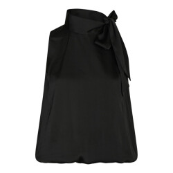 Neo Noir veda drapy satin top 166605 100 black