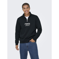 Only & Sons Onsceres printet reg half zip