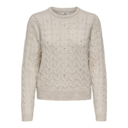 Jacqueline de Yong carmen l/s o-neck pearl pullover 15347819 birch