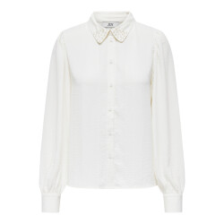 Jacqueline de Yong rachel life l/s beaded shirt wvn 15333539 cloud dancer