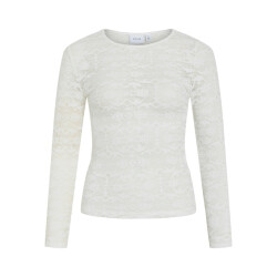 Vila vivelina l/s lace top/1 14112677 snow white