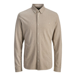 Jack & Jones jprblublake pique detail l/s shirt 12284463 tigers eye