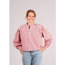 FRNCH Choupette blouse schouderdetails gestreept