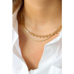 Label Kiki K.sk.171.1 half heart necklace gold