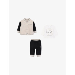 Karl Lagerfeld Jongens baby joggingpak zwart beige