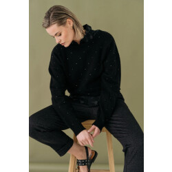 Maicazz Fa25.70.222 pepita sweater black