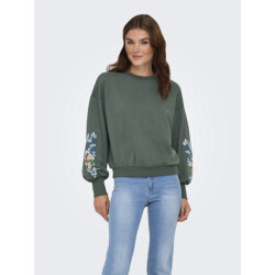 Only Onlbrooke l/s o-neck flower swt noo