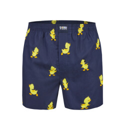 Happy Shorts X heren wijde boxershort met binnenbroek kuiken print