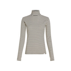 Penn & Ink W25f1761ltd 05-90 penn&ink longsleeve stripe ecru black