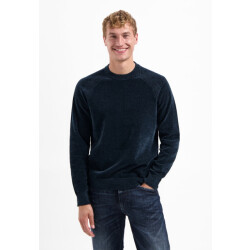 No Excess Pullover crewneck light weight chenille navy