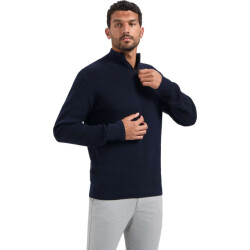 No Excess Pullover half zipper 2 coloured mel night