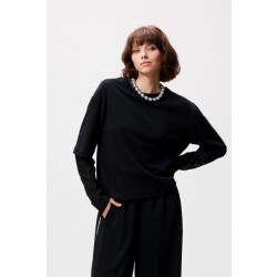 Catwalk Junkie 2504020402 loose fit tshirt with lace sleeves