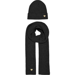 Only Onlavery life scarf and beanie set cc black