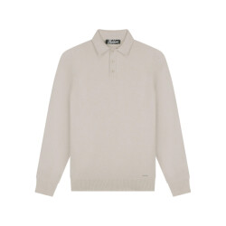 Malelions men knitted longsleeve polo mm3-aw25-17 099 sand