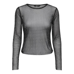 Only onlhilen ls rhinestone mesh top wvn 15358317 -