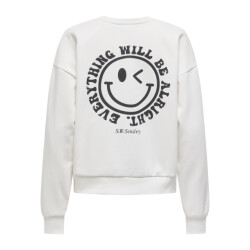Only onlsmiley l/s o-neck box swt 15335002 cloud dancer