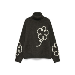 Vero Moda vmfatima ls rollneck pullover 10335036 chocolate torte
