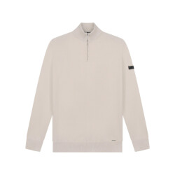 Malelions men knitted quarter zip mm3-aw25-23 099 sand