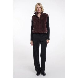 Rino & Pelle Nikki.7002514 short waistcoat chocolate bean