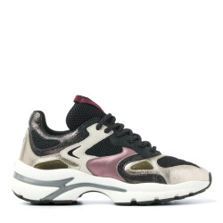 Via Vai Vesper due metallic combi nero lage sneakers dames