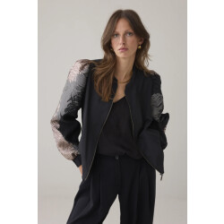Summum 1s1275-12336 bomber jacket leaves