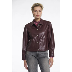 Rino & Pelle Annicka.7502511 faux leather jacket chocolate bean