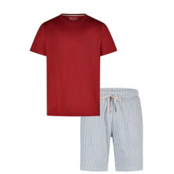 Phil & Co Heren shortama korte pyjama set gestreept