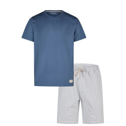 Phil & Co Heren shortama korte pyjama set gestreept