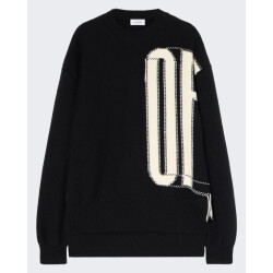 Off White Heren bookish shared knit crewneck