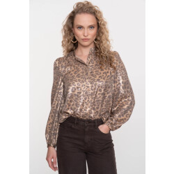 Geisha 53869-14 blouse velvet look leopard
