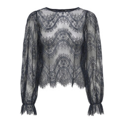 Jacqueline de Yong alice l/s lace top jrs 15360101 total eclipse