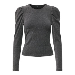 Only onlrich l/s glitter puff top jrs 15278055 silver glitter
