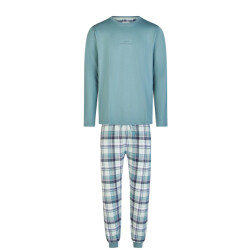 Phil & Co Heren pyjama set lang geruit groen