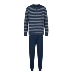 Phil & Co Heren pyjama set interlock donker gestreept
