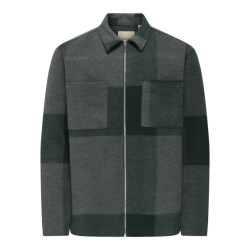 Only & Sons Onswake checked zip overshirt dessin