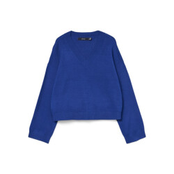 Vero Moda Vmgold art ls v-neck pullover kobalt