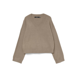 Vero Moda Vmgold art ls v-neck pullover licht